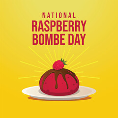 vector graphic of National Raspberry Bombe Day ideal for National Raspberry Bombe Day celebration.