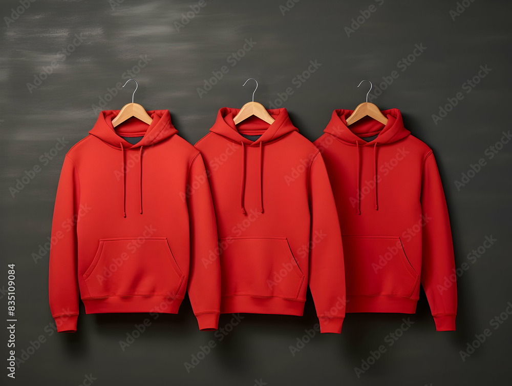 Wall mural premium hoodie mockup, fashionable hoodie on hanger, clothing mockup, apparel hoodie mockup