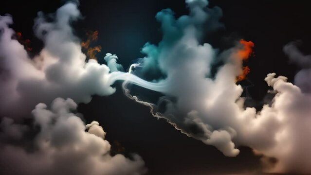 Steam floating on a dark blue background loop - Looping Background