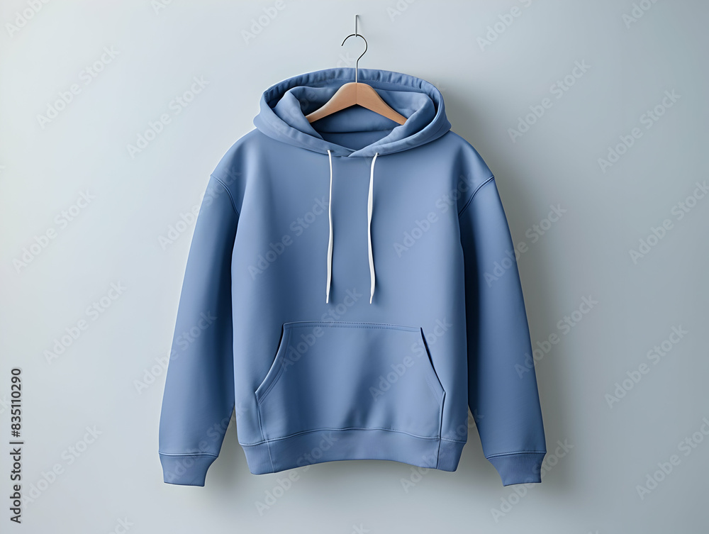 Poster Premium Hoodie mockup, fashionable hoodie on hanger, Clothing mockup, apparel hoodie mockup