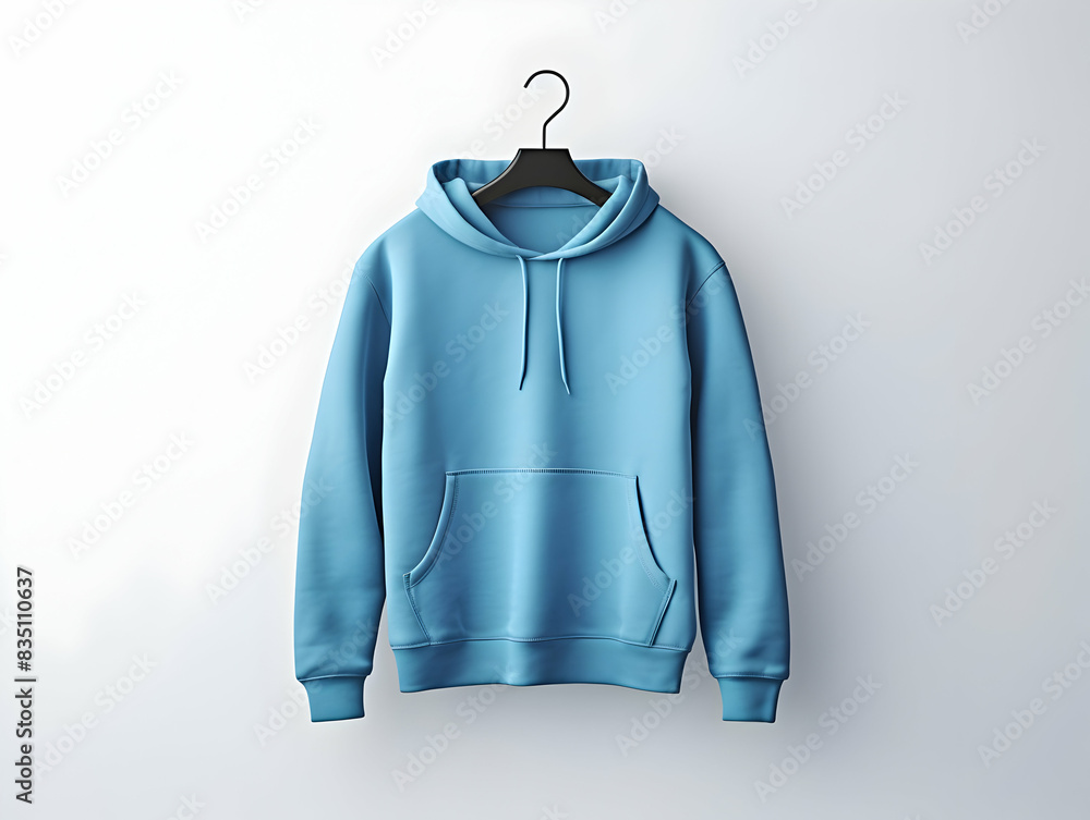 Wall mural Premium Hoodie mockup, fashionable hoodie on hanger, Clothing mockup, apparel hoodie mockup