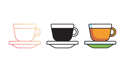 Cup icon design with white background stock illustration
