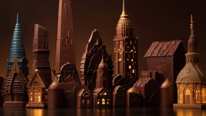 Fototapeta premium World Chocolate Day. Delicious and sweet chocolate.