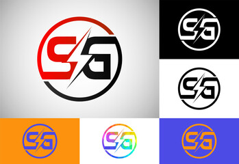 Initial Letter S G Logo Design. Graphic Alphabet Symbol For Corporate Business Identity