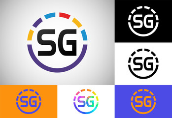 Initial Letter S G Logo Design. Graphic Alphabet Symbol For Corporate Business Identity