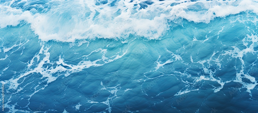 Poster aerial view of the sea with copy space image.