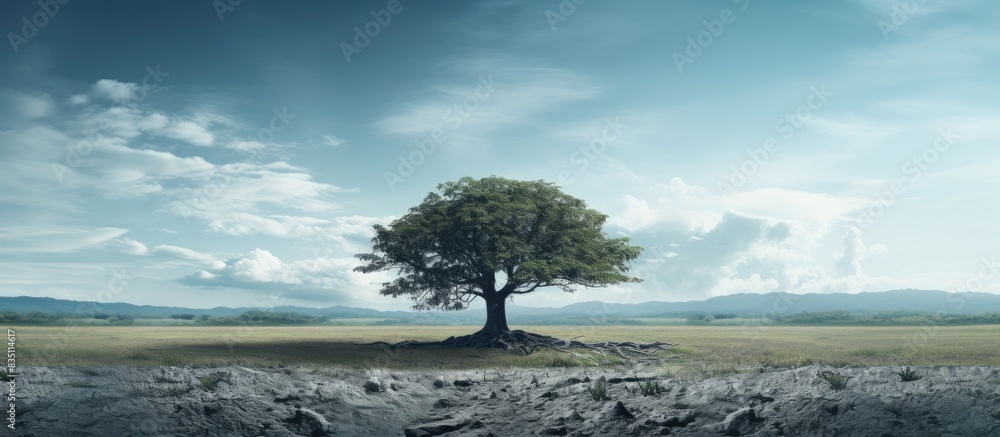 Aufkleber the tree is the focus of the copy space image.