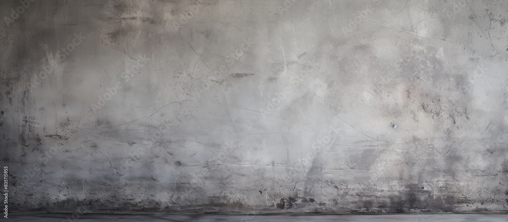 Aufkleber Old gray textured cement floor with a weathered look, offering a rustic charm and ideal as a backdrop for copy space images.