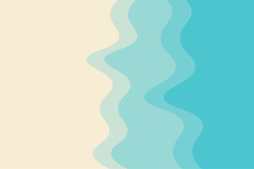 This illustration is a quiet seaside.