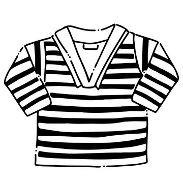 Illustration au trait noir d'une marini&egrave;re