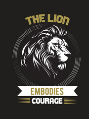 Lion T-shirt Design vector