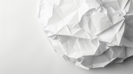 Obraz premium Texture of White Paper Folded into a Ball Chart