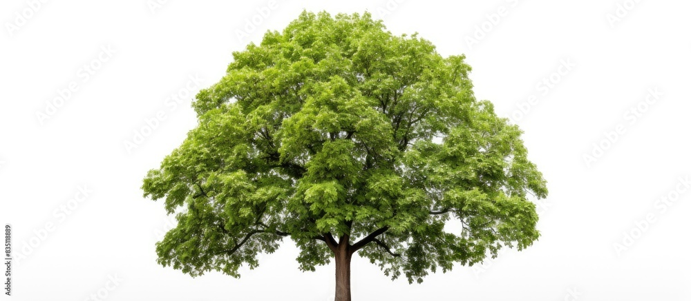 Aufkleber a single deciduous tree standing alone with a white background, suitable for a copy space image.