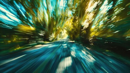 Motion Blur Effect at High Speed Leading to a Distant Vanishing Point