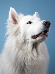 Fototapeta premium white dog portrait