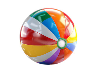 Obraz premium Beach ball die cut PNG style isolated on white and transparent background