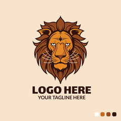 Vintage lion logo detailed illustration. Prefect for branding and identity.
