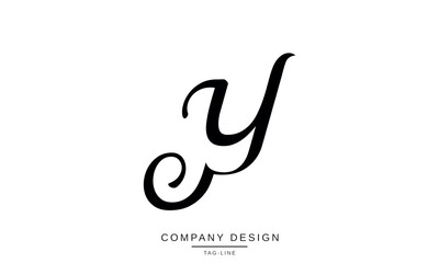 JY, YJ Abstract Letters Logo Monogram Design Font Icon Vector Initials