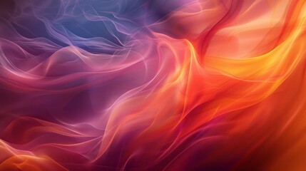 Obraz premium Abstract Gradient Waves: Capture an abstract background with smooth, flowing gradient waves in vibrant colors, creating a dynamic and visually pleasing effect.