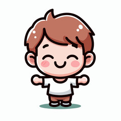 illustration of child. Happy smile kids