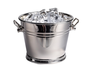 Ice bucket die cut PNG style isolated on white and transparent background