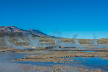 View of Geysers del Tatio at Atacama Desert - Atacama, Chile