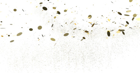 gold  Burst: Astonishing 3D Illustration of Bursting gold Confetti