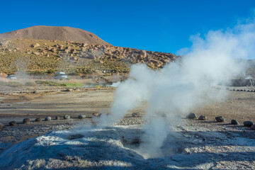 View of Geysers del Tatio at Atacama Desert - Atacama, Chile