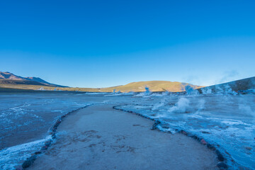 View of Geysers del Tatio at Atacama Desert - Atacama, Chile