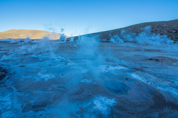 View of Geysers del Tatio at Atacama Desert - Atacama, Chile