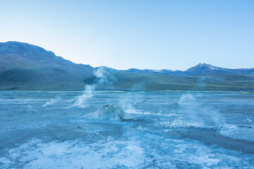 View of Geysers del Tatio at Atacama Desert - Atacama, Chile