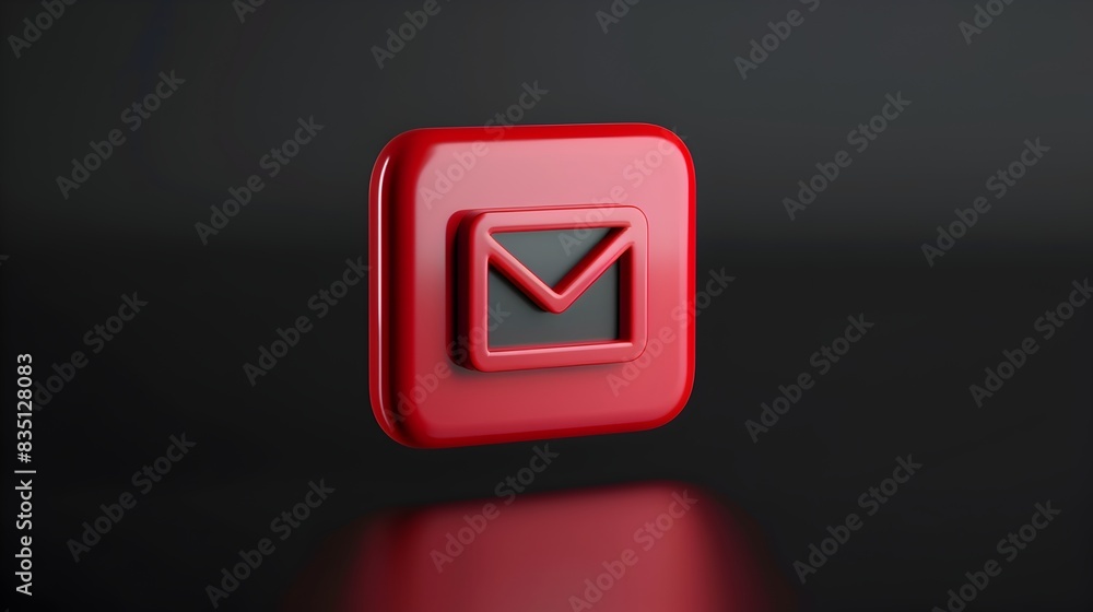 Poster unread digital communication message icon conveying notification