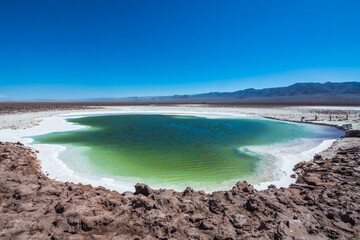 View of the Hidden Lagoons of Baltinache (Lagunas Escondidas de Baltinache) - Atacama, Chile