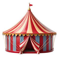 Circus Tent Isolated on White Background, transparent png