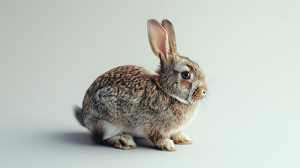 Obraz premium Craft a visually striking portrayal of a charming rabbit at a tilted angle