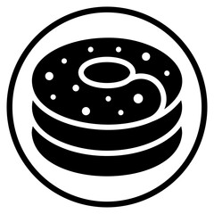 bagel glyph icon