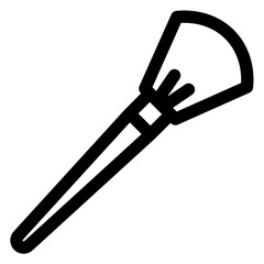 makeup brush line icon vector illustration isolated on white background