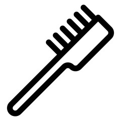 hair brush line icon vector illustration isolated on white background