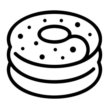 recommend clip art: bagel line icon