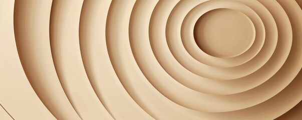 Obraz premium Beige abstract concentric circles background