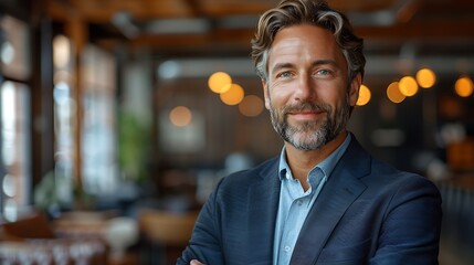 sharp executive portrait with a modern corporate background captured using HighSpeed Photography and InBody Image Stabilization to freeze the professional demeanor and vibrant collaboration