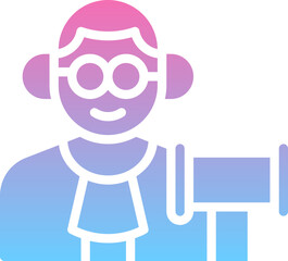 Judge man icon