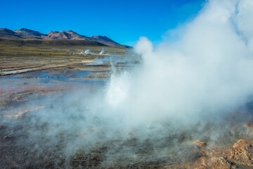 View of Geysers del Tatio at Atacama Desert - Atacama, Chile