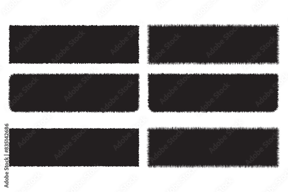 Poster jagged rectangles.ripped paper silhouettes.square shapes with torn paper effect. set of ripped paper
