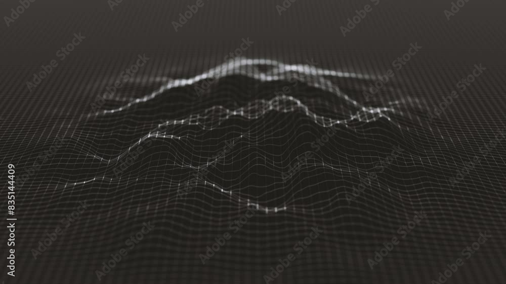 Poster abstract grid with turbulence map background/ animation of an abstract background of grid with fract