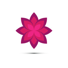 Abstract purple flower, spa logo