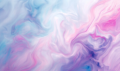 Fototapeta premium A soft pastel marble pattern with delicate swirls of pink, purple and blue, creating an elegant background for design projects that need to convey luxury or romantic vibes