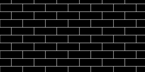 Black brick background texture. Black and white background wall brick	