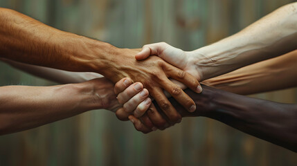 Positive Team Discussion with Handshake Imagery for Unity and Agreement in Corporate Settings   Ideal for Motivational Ads on Adobe Stock