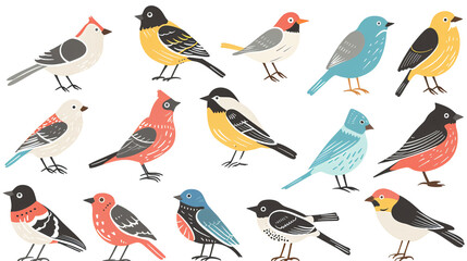 A set of bird graphics for web & design.